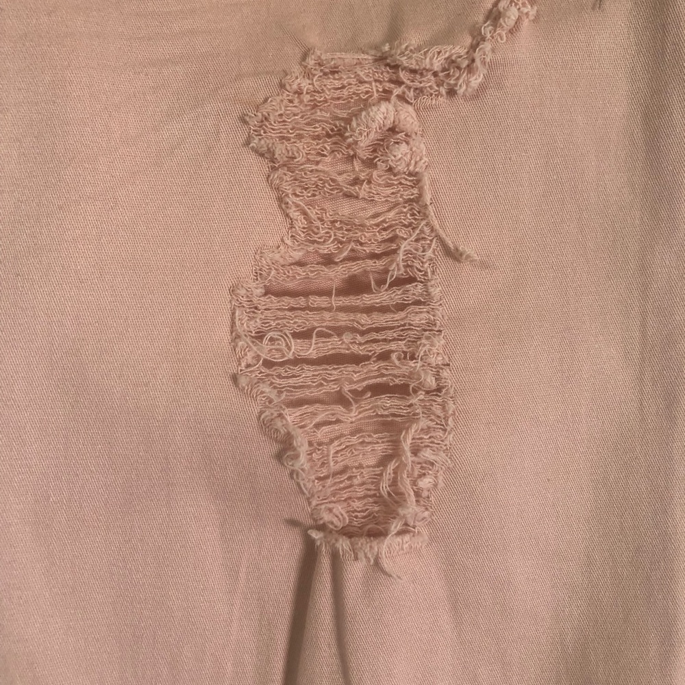 Pink Distressed Cargo Pantsc - Picture 6 of 7